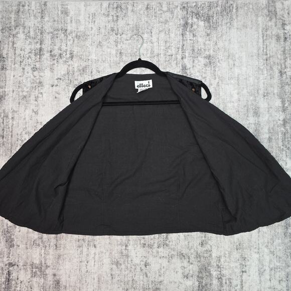 Effect Vest Womens Medium Black Sequin Beaded Velvet Boho Festival Retro 90s M - Picture 5 of 11